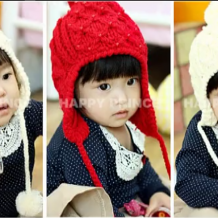 韩版钉珠护耳帽编织方法完整版_棒针(高清)