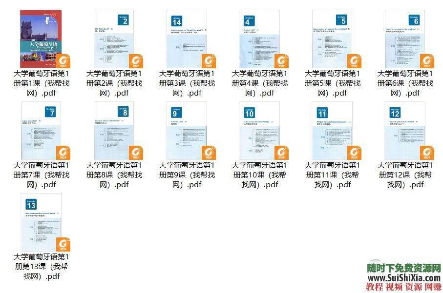 零基础入门0-A1-A2-B1高级视频教程葡萄牙语+47G葡语资料  最强干货，没有之一！葡萄牙语零基础入门0-A1-A2-B1高级视频教程+47G葡语资料赠品 第16张