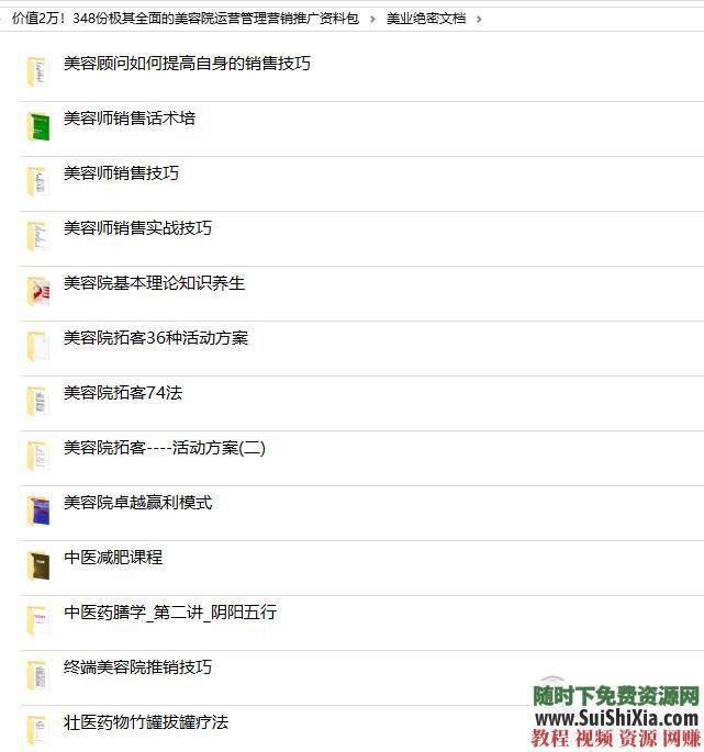 美容院运营管理极其全面的美容院运营管理营销推广资料348份  价值2万！348份极其全面的美容院运营管理营销推广资料包 营销 第10张