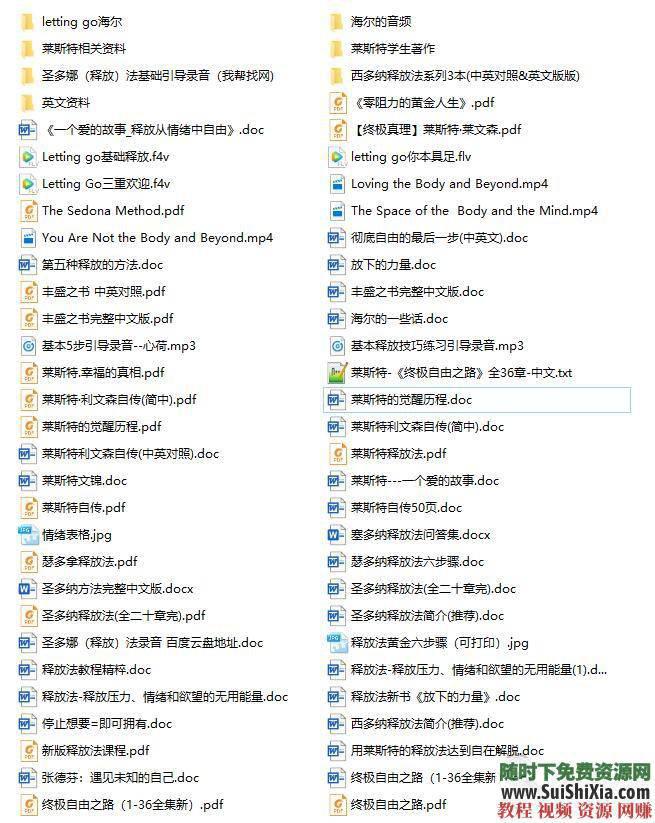 放下的力量 莱斯特与圣多纳释放法视频+MP3和文字资料合集2.5G  2.5G完整莱斯特与圣多纳释放法视频+MP3和文字资料合集 第1张
