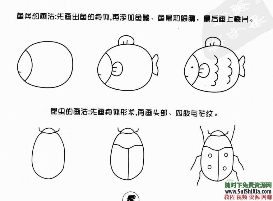 少儿简笔画绘画视频教程与62本画画PDF书籍  多个儿童简笔画绘画视频教程+62本儿童画画PDF书籍 电子书 第13张