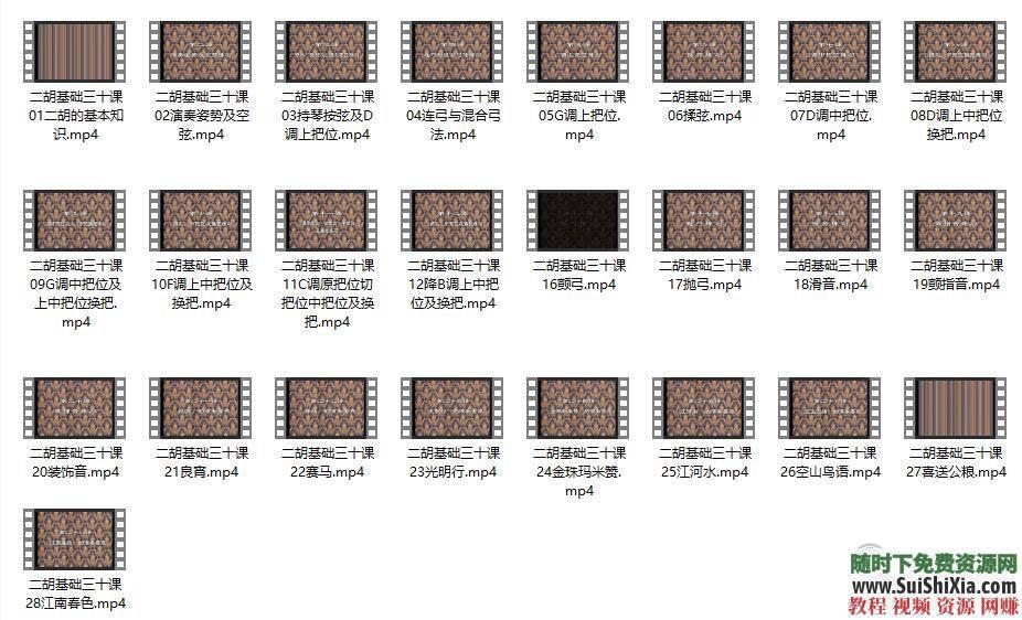 入门到精通演奏自学视频教程  17套二胡乐器初学者 最全17套二胡乐器初学者入门到精通演奏自学视频教程大全 第7张