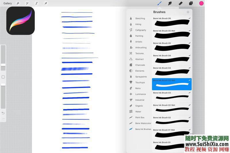 procreate笔刷带预览图 ipad 绘画素材之极品3000 4.5G  绘画素材之极品3000+procreate笔刷带预览图打包4.5G 第3张