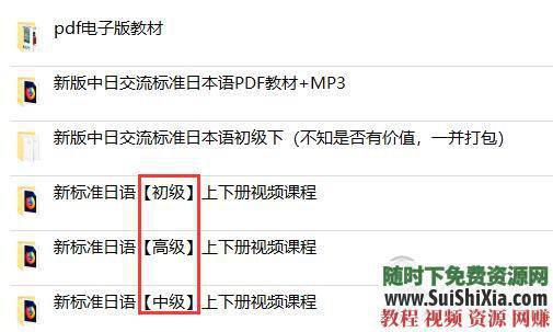 日本语视频 初级、中级、高级 新版中日交流标准 MP3 PDF资料  最全！新版中日交流标准日本语【初级、中级、高级】视频+MP3+PDF资料打包 第1张
