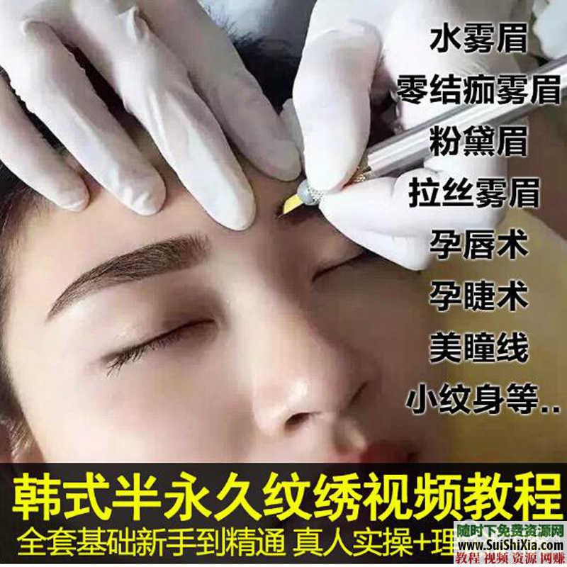 初学者纹绣教程视频 韩式半永久纹眉视频教程全套练习  【某宝重金购买系列】韩式半永久纹眉视频教程全套初学者纹绣教程视频练习培训学习 第3张