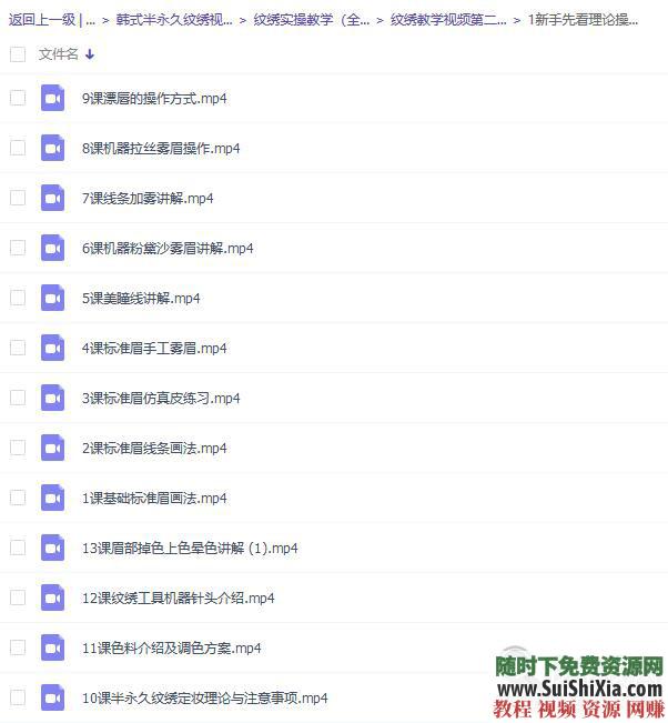 初学者纹绣教程视频 韩式半永久纹眉视频教程全套练习  【某宝重金购买系列】韩式半永久纹眉视频教程全套初学者纹绣教程视频练习培训学习 第9张