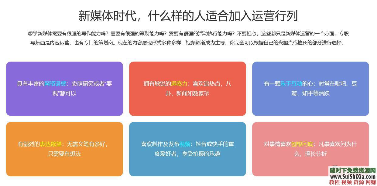 入门到实战 自媒体视频电商运营教程 营销策划公众号和媒体宣传推广等  月薪过万！最全新自媒体视频电商运营教程入门到实战，营销策划公众号和媒体宣传推广等 营销 第6张