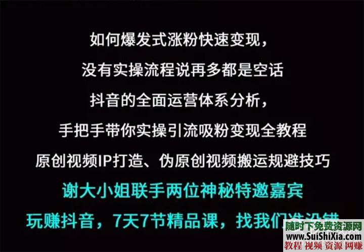 玩赚抖音7天特训营 引流增粉爆粉赚钱攻略视频教程+营销训练IP打造  抖音引流增粉爆粉赚钱攻略，玩转抖音视频教程，营销训练IP打造 营销 第4张