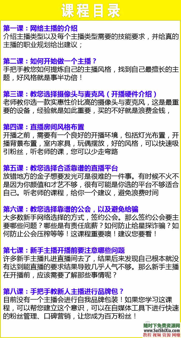 从入门到精通 网络网红+直播+主播培训教学视频教程课程技巧  网络网红直播主播培训教学视频教程课程技巧从入门到精通全套资料 第2张