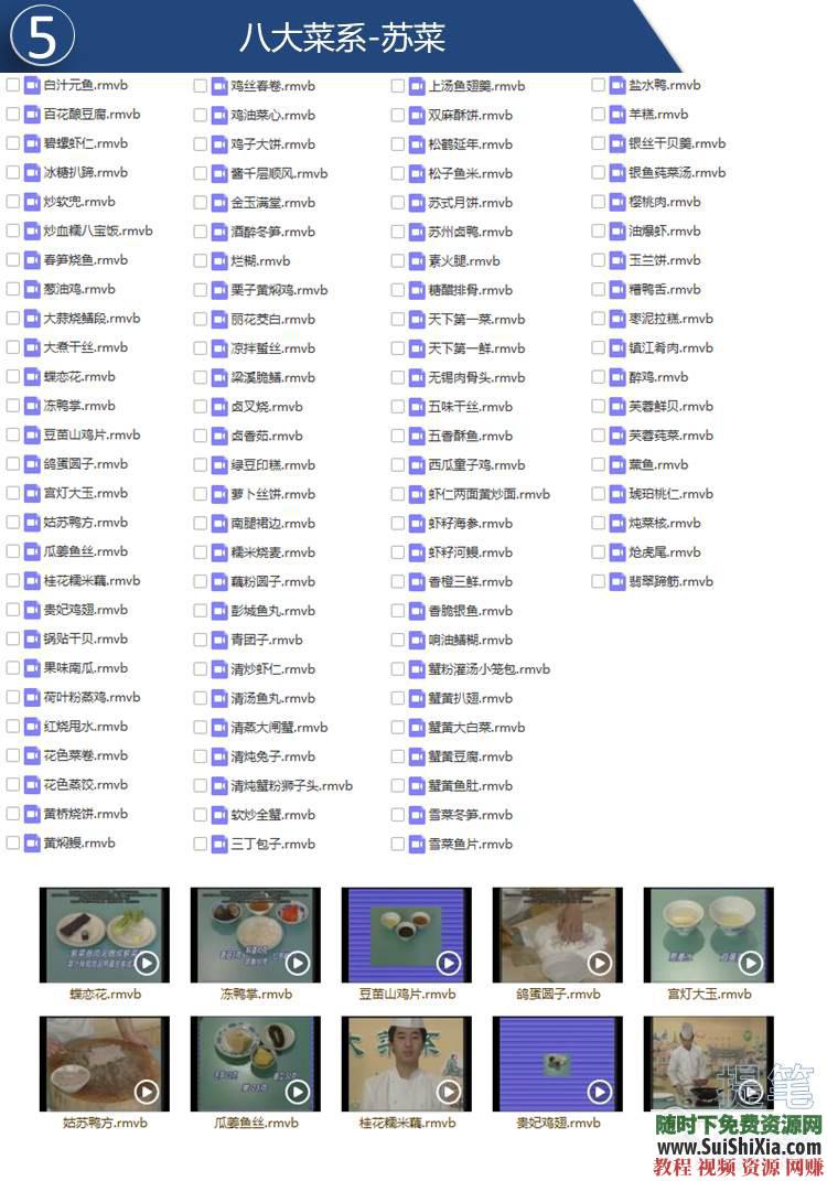 浙-粤-湘-苏-闽-鲁-徽-川菜 厨师烹饪做菜技巧 视频教程  厨师烹饪做菜技巧浙-粤-湘-苏-闽-鲁-徽-川菜视频教程下载 第3张