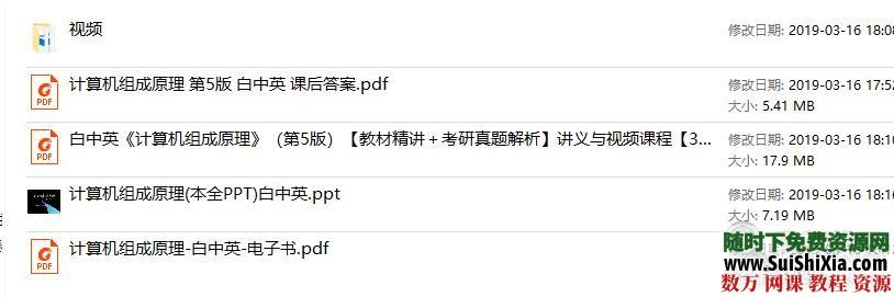 【计算机组成原理(第5版)】视频教程+PDF书籍+PPT版+课后答案 第2张 【计算机组成原理(第5版)】视频教程+PDF书籍+PPT版+课后答案 第2张