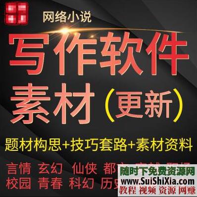 【某宝重金购买系列】网络小说写作软件素材技巧大纲神器视频音频教程新人出版