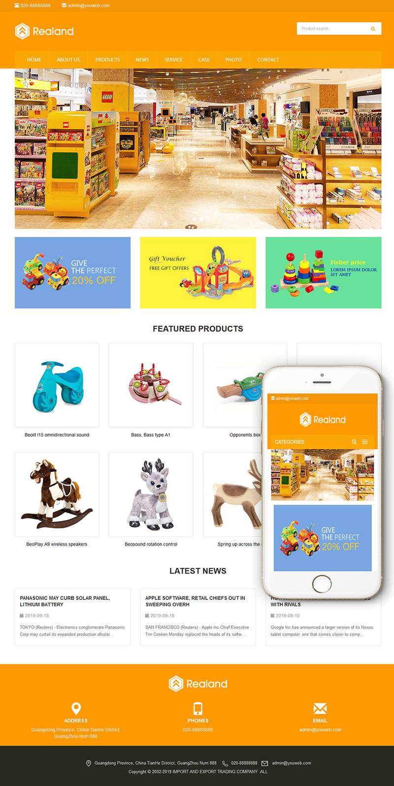 响应式食品百货英文外贸类网站织梦模板(自适应手机端) 第2张